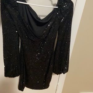 Black Sequin Dress